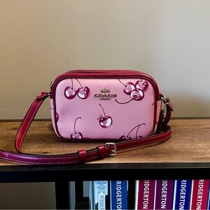 Coach Mini Jamie Camera Bag with Pink Cherry Print